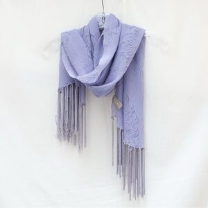 Echo lavender lilac pashmina scarf pastel purple floral textured NWOT spring